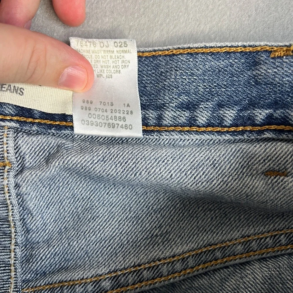 VTG Levis 505 Jeans Mens 36x27 Distressed‎ Straight Fit Blue Denim Y2K 2000s